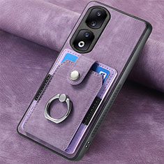 Funda Silicona Goma de Cuero Carcasa SD1 para Huawei Honor 90 Pro 5G Purpura Claro