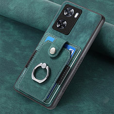 Funda Silicona Goma de Cuero Carcasa SD1 para Oppo A57 4G Verde