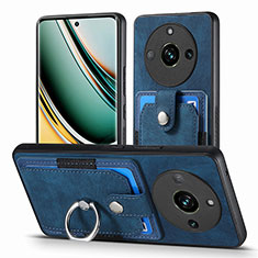 Funda Silicona Goma de Cuero Carcasa SD1 para Realme 11 Pro+ Plus 5G Azul