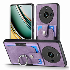 Funda Silicona Goma de Cuero Carcasa SD1 para Realme 11 Pro+ Plus 5G Purpura Claro