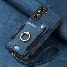 Funda Silicona Goma de Cuero Carcasa SD1 para Samsung Galaxy S21 FE 5G Azul