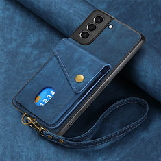 Funda Silicona Goma de Cuero Carcasa SD1 para Samsung Galaxy S22 5G Azul