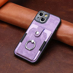 Funda Silicona Goma de Cuero Carcasa SD10 para Apple iPhone 14 Plus Purpura Claro
