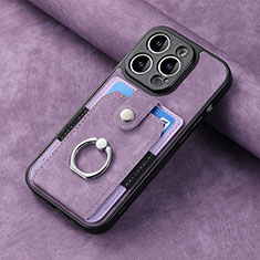 Funda Silicona Goma de Cuero Carcasa SD11 para Apple iPhone 13 Pro Max Purpura Claro