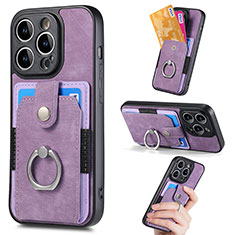 Funda Silicona Goma de Cuero Carcasa SD12 para Apple iPhone 14 Pro Max Purpura Claro