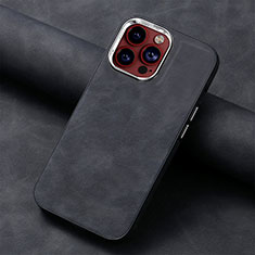 Funda Silicona Goma de Cuero Carcasa SD13 para Apple iPhone 13 Pro Negro