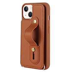 Funda Silicona Goma de Cuero Carcasa SD14 para Apple iPhone 14 Plus Marron