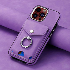 Funda Silicona Goma de Cuero Carcasa SD15 para Apple iPhone 13 Pro Max Purpura Claro