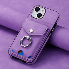 Funda Silicona Goma de Cuero Carcasa SD15 para Apple iPhone 13 Purpura Claro