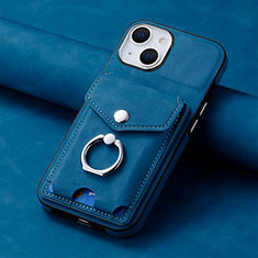 Funda Silicona Goma de Cuero Carcasa SD15 para Apple iPhone 14 Azul