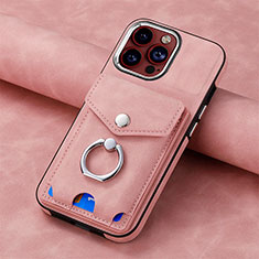 Funda Silicona Goma de Cuero Carcasa SD15 para Apple iPhone 14 Pro Rosa