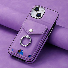 Funda Silicona Goma de Cuero Carcasa SD15 para Apple iPhone 14 Purpura Claro