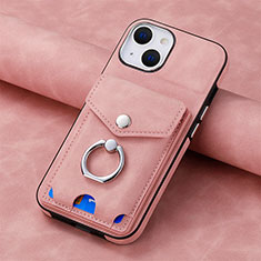 Funda Silicona Goma de Cuero Carcasa SD15 para Apple iPhone 14 Rosa