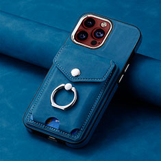 Funda Silicona Goma de Cuero Carcasa SD15 para Apple iPhone 15 Pro Azul