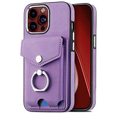 Funda Silicona Goma de Cuero Carcasa SD16 para Apple iPhone 13 Pro Max Purpura Claro