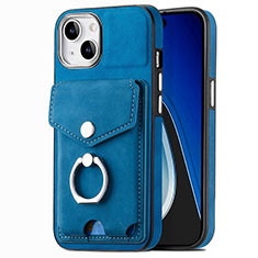Funda Silicona Goma de Cuero Carcasa SD16 para Apple iPhone 15 Azul