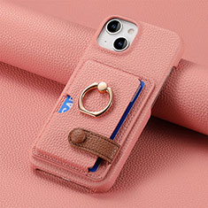 Funda Silicona Goma de Cuero Carcasa SD17 para Apple iPhone 14 Oro Rosa