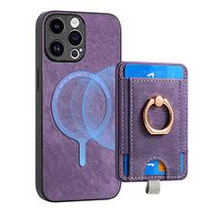 Funda Silicona Goma de Cuero Carcasa SD17 para Apple iPhone 14 Pro Purpura Claro