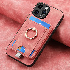 Funda Silicona Goma de Cuero Carcasa SD18 para Apple iPhone 14 Pro Rosa