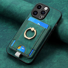Funda Silicona Goma de Cuero Carcasa SD18 para Apple iPhone 14 Pro Verde