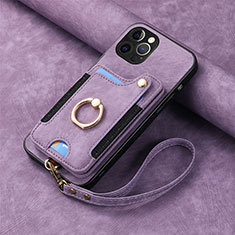 Funda Silicona Goma de Cuero Carcasa SD2 para Apple iPhone 13 Pro Max Purpura Claro