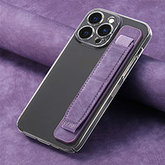 Funda Silicona Goma de Cuero Carcasa SD2 para Apple iPhone 15 Pro Purpura Claro