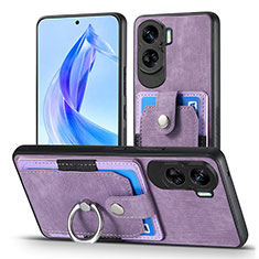 Funda Silicona Goma de Cuero Carcasa SD2 para Huawei Honor 90 Lite 5G Purpura Claro