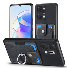 Funda Silicona Goma de Cuero Carcasa SD2 para Huawei Honor X7a Negro