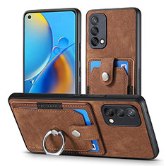 Funda Silicona Goma de Cuero Carcasa SD2 para Oppo A74 4G Marron