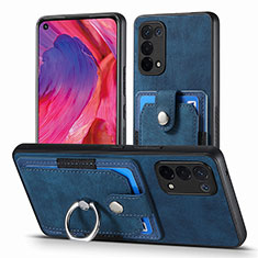 Funda Silicona Goma de Cuero Carcasa SD2 para Oppo A93 5G Azul