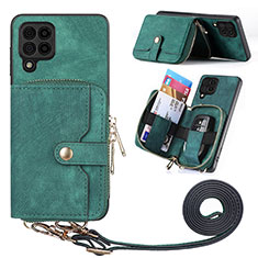 Funda Silicona Goma de Cuero Carcasa SD2 para Samsung Galaxy F12 Verde