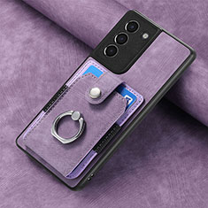 Funda Silicona Goma de Cuero Carcasa SD2 para Samsung Galaxy S21 FE 5G Purpura Claro