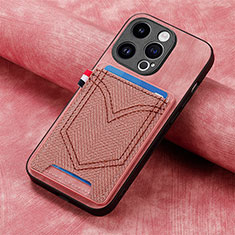 Funda Silicona Goma de Cuero Carcasa SD3 para Apple iPhone 13 Pro Max Rosa