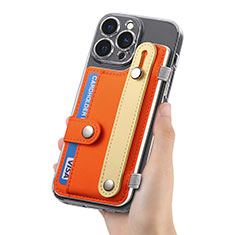 Funda Silicona Goma de Cuero Carcasa SD3 para Apple iPhone 14 Pro Naranja