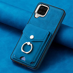 Funda Silicona Goma de Cuero Carcasa SD3 para Samsung Galaxy M32 4G Azul