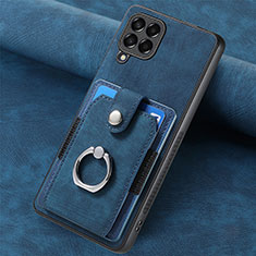 Funda Silicona Goma de Cuero Carcasa SD3 para Samsung Galaxy M33 5G Azul