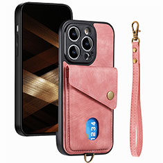 Funda Silicona Goma de Cuero Carcasa SD5 para Apple iPhone 13 Pro Rosa