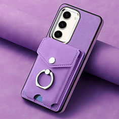 Funda Silicona Goma de Cuero Carcasa SD6 para Samsung Galaxy S23 Plus 5G Purpura Claro