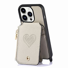 Funda Silicona Goma de Cuero Carcasa SD7 para Apple iPhone 13 Pro Gris