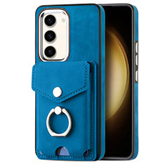 Funda Silicona Goma de Cuero Carcasa SD7 para Samsung Galaxy S22 5G Azul