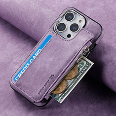 Funda Silicona Goma de Cuero Carcasa SD8 para Apple iPhone 13 Pro Purpura Claro