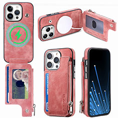 Funda Silicona Goma de Cuero Carcasa SD9 para Apple iPhone 13 Pro Max Rosa