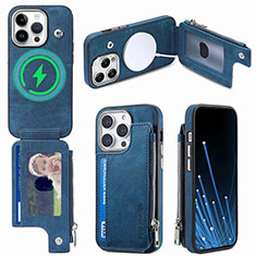 Funda Silicona Goma de Cuero Carcasa SD9 para Apple iPhone 14 Pro Azul