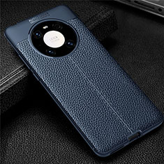 Funda Silicona Goma de Cuero Carcasa U01 para Huawei Mate 40E 4G Azul