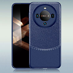 Funda Silicona Goma de Cuero Carcasa WL1 para Huawei Mate 60 Pro Azul