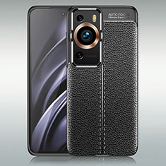 Funda Silicona Goma de Cuero Carcasa WL1 para Huawei P60 Negro
