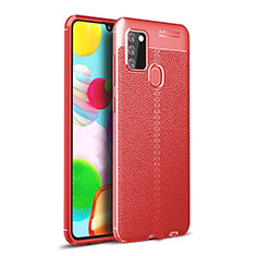 Funda Silicona Goma de Cuero Carcasa WL1 para Samsung Galaxy A21s Rojo