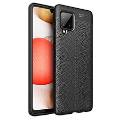 Funda Silicona Goma de Cuero Carcasa WL1 para Samsung Galaxy A42 5G Negro