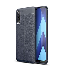 Funda Silicona Goma de Cuero Carcasa WL1 para Samsung Galaxy A70S Azul