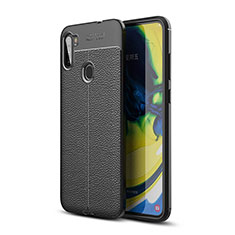 Funda Silicona Goma de Cuero Carcasa WL1 para Samsung Galaxy M11 Negro